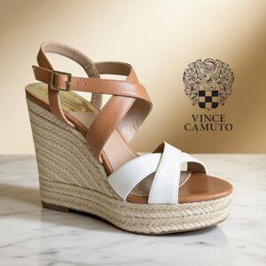 Vince Camuto Two-Tone Espadrille Wedges